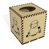Square 'Cute Sheep' Wooden Tissue Box Cover (TB00010877)