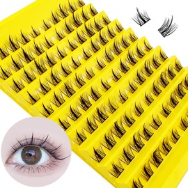 Pack of 100 Individual Cluster Eyelashes, DIY Individual Cluster Lashes, Individual Extensions, Cluster Eyelashes, Individual False Eyelashes for Individual Eyelashes at Home (100 Pieces - YWQ)