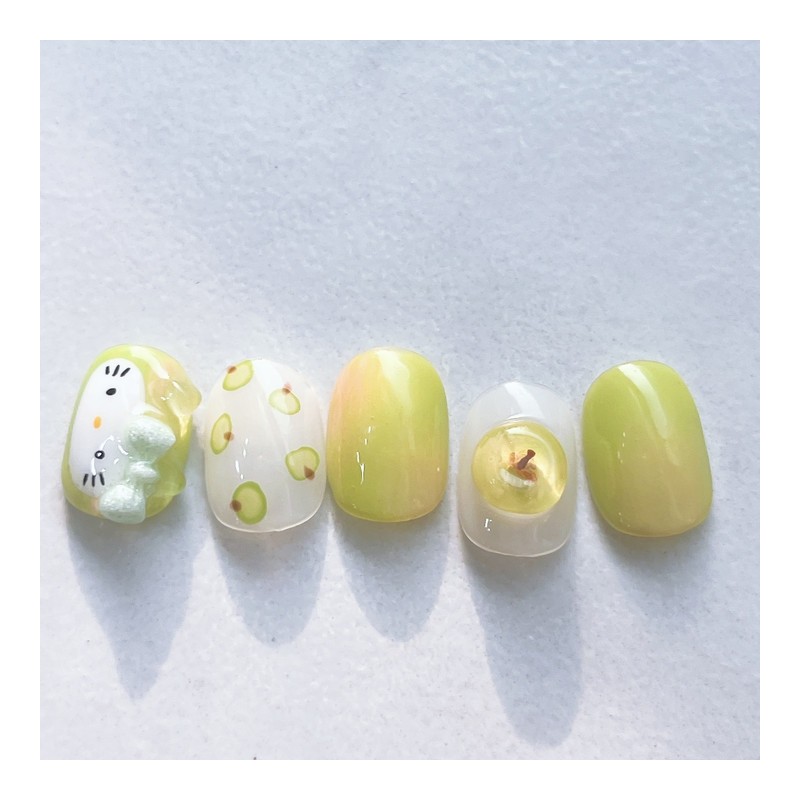 Green Apple Cat - Petit Square / 풋사과냥 - 쁘띠스퀘어