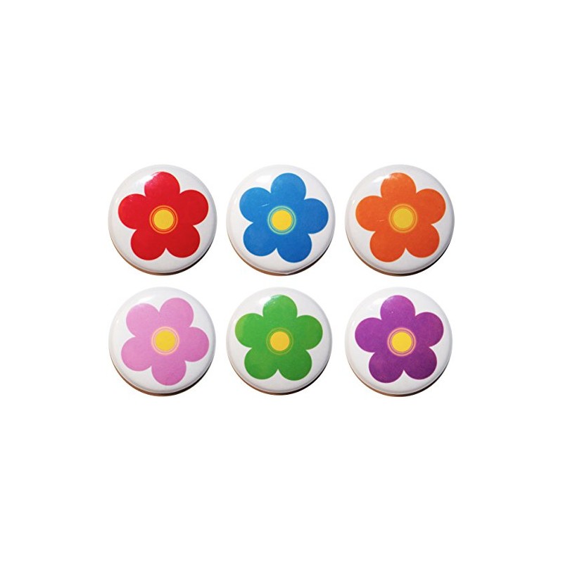 Vibrant Daisy Flower Fridge Magnets Made in UK by Button