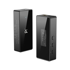 Linsoul TRN Black Pearl Portable HiFi Digital Audio Decoder, High Performance DAC Decoding Dual Chip, Supports PCM 384kHz/32bit and DSD64/DSD128/DSD256, 4.4mm Full Balance Differential Output and