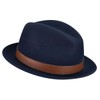 Bailey of Hollywood Perry Fedora Navy, Medium
