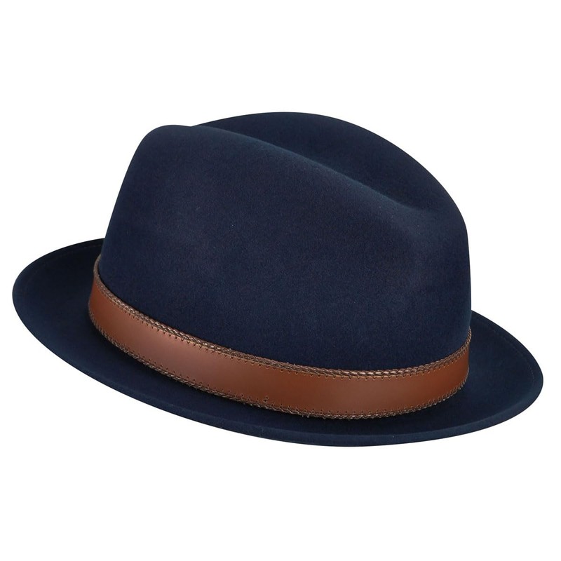 Bailey of Hollywood Perry Fedora Navy, Medium