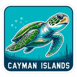 Cayman Islands Sticker Travel Outdoors Decal Vinyl Small Waterproof for Water Bottle Mug Passport Scrapbook Notebook Laptop Tumbler Skateboard Computer Phone 4" ID44990