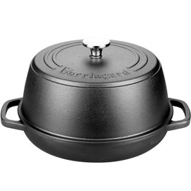 VORRINGARD Cast Iron Dutch Oven Pot with Lid for Bread Baking - include Sourdough Bread Baking Supplies like Banneton Bread Proofing Basket, Bread Oven 6 QT, Pre-seasoned
