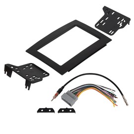 KUAFU Double Din Dash Kit Compatible with 2006-2010 Dodge Ram 1500 2500 3500 Chassis Cab Crew Cab Pickup Radio Dash Installation Kit w/Wiring Harness Black