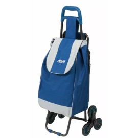 Drive Deluxe Rolling Shopping Cart with Seat - Blue