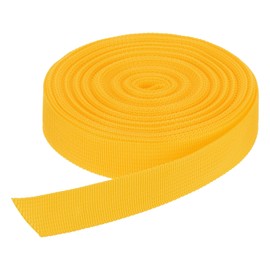 DMiotech 10 Meter x 25mm Breite Nylon-Gurtband Poly Flachgurtband für DIY Handwerk Rucksackgurte, Nähen, Reparatur von Outdoor-Ausrüstung, Dunkelgelb