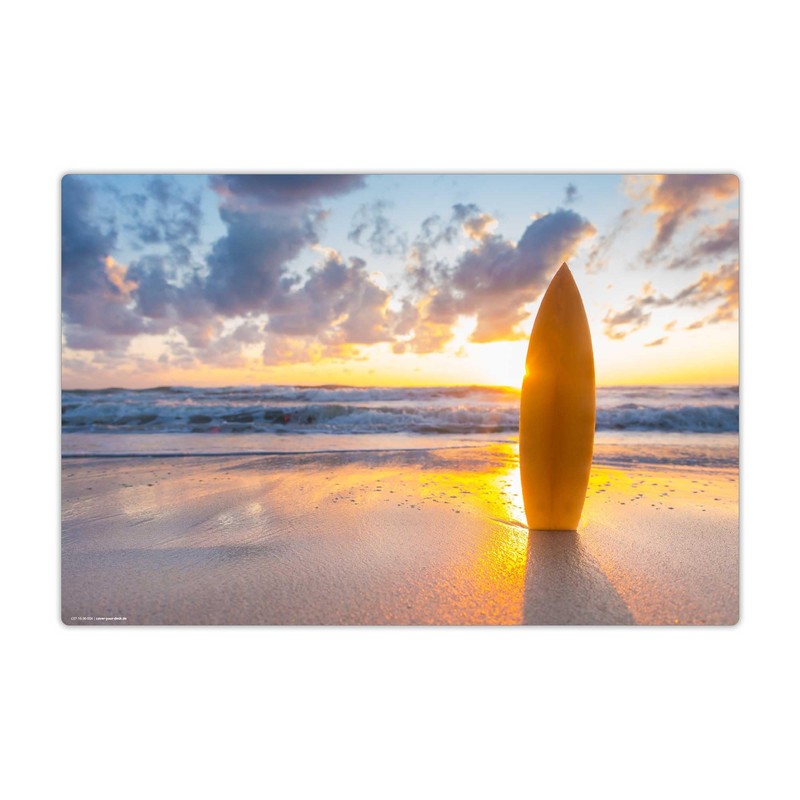 Desk Mat for Children and Adults - "Surfboard on the