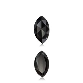 0.44 Cts of 6.60x3.69x2.25 mm AA Marquise Rose Cut (1 pc) Loose Treated Fancy Black Diamond (DIAMOND APPRAISAL INCLUDED)