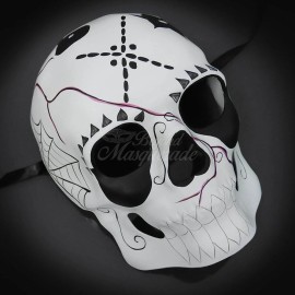 Day of the Dead Mask | Dia de los Muertos Masquerade Mask White Claws