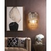 Pathson Modern K9 Crystal Wall Sconce Hardwired, Chrome Finish Wall