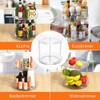 Relota Spice Rack Rotating 2 Tiers, Turntable Kitchen Organiser Small