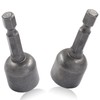 Hordion 2 Pcs Hex Nut Driver Bits 13mm, 1/4" Hex