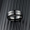 King Will 8mm Tungsten Carbide Ring for Men Black Wedding