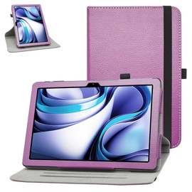 Bige for BLU M10L Pro Rotating Case,360 Degree Rotary Stand with Cute Pattern Cover for BLU M10L Pro 10.1" Tablets (Not Fit M10L Plus),Purple
