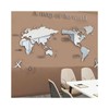 Acrylic Wall Stickers 3D World Map Wall Mirror Sticker for