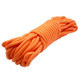Emergency Zone 9mm (3/8 inch) Nylon Braided 50 Foot Multi-Purpose Rope. Available in 1 2 3 4 40 Packs. Black Green White Red Orange Camouflage Color Options (1 Orange)