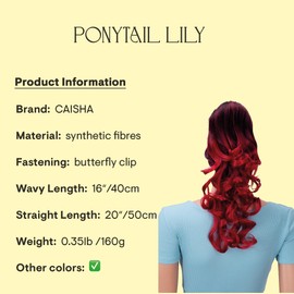 Prettyshop Ponytail Hair Piece Pony Tail Plait Voluminous approx. 50 cm Heat-Resistant, Various Colours