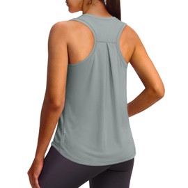 XIEERDUO Womens Racerback Tank Tops Exercise Pilates Outfits for Women Grey M