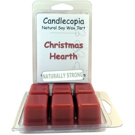 Candlecopia Christmas Hearth Strongly Scented Hand Poured Vegan Wax Melts, 12 Scented Wax Cubes, 6.4 Ounces in 2 x 6-Packs