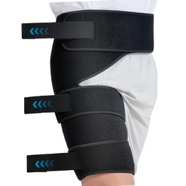 Hiball Adjustable Hip Brace, Groin & Hamstring Compression Wrap for Men Women, Thigh Compression Sleeve With 6 Pressure Straps, Buttock & Quad Support, Upper Leg Brace for Sciatic Nerve Pain, Bursitis