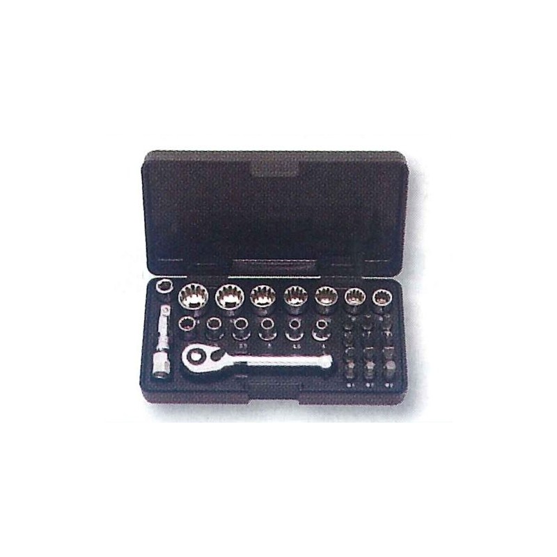 Aston Martin Cygnet 1/4 Drive Spline Socket & Bit Set 28pc