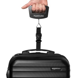 Hypercube Luggage Scale Portable Digital Weight Scale for Travel Suitcase Weigher with Tare Function 110 Lb/ 50Kg Capacity Black
