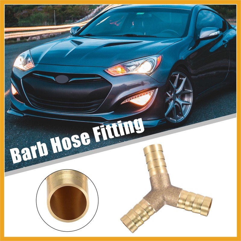 Partuto 10mm 3/8" ID Brass Barb Splicer Fitting Y-Shaped 3