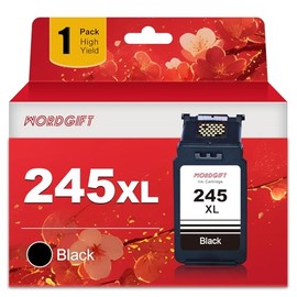 WORDGIFT 245XL Ink Cartridge Replacement for Canon PG-245XL Black for Pixma TR4520 TR4527 MG2522 MG2520 MX490 MX492 TS202 TS302 TS3320 MG2920 Printer (Black, 1 Pack)