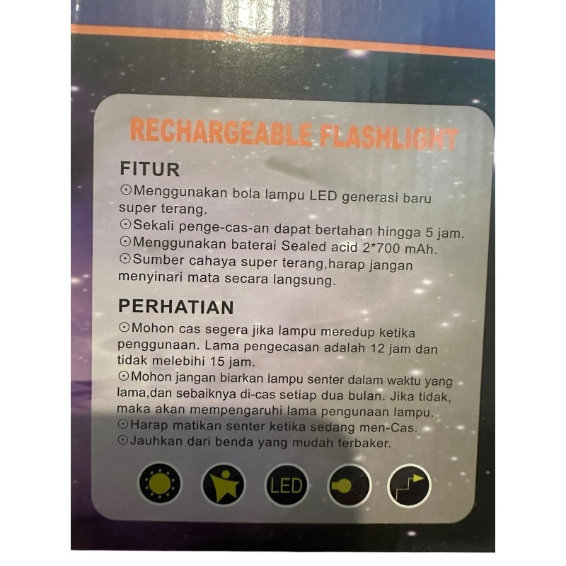 Super Bright LED Flashlight Rechargeable Super Bright Work Camping Fishing