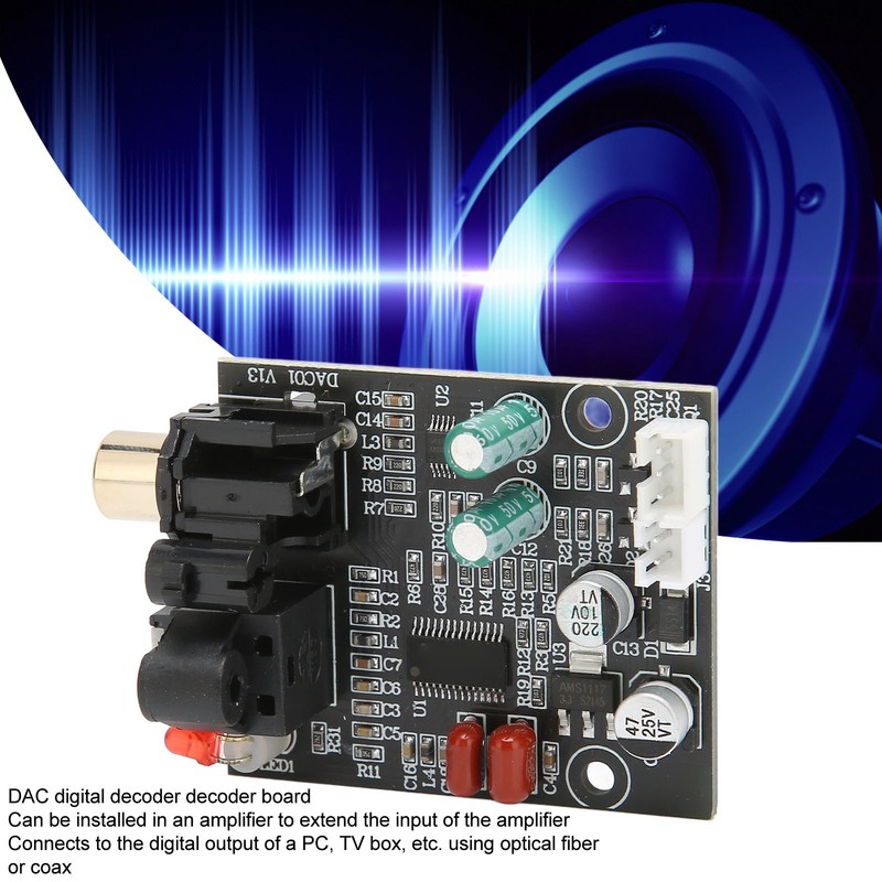 Digital Decoder Module DIY Modified 24 Bits 192K Optical Coaxial