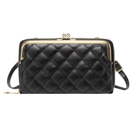 ORIJIRI Women's Purse Shoulder Bag, Shoulder Bag, Smartphone Pouch, Cross-body Hanging, Adjustable Length, Black