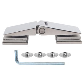 Glass Door Hinge Double Sided Shower Door Hinges Stainless Steel Heavy Duty Replacement Parts for 8-12mm Glass Cabinet Display Cabinet Door Hinges