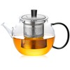 28OZ Glass Teapot with Infuser Stovetop Safe, 800ml Borosilicate Glass