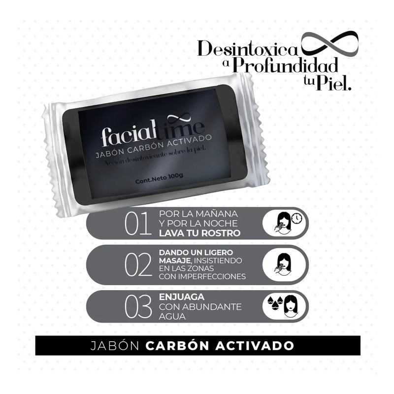Jabón Carbón Activado 6 Pack De 100g En Barra