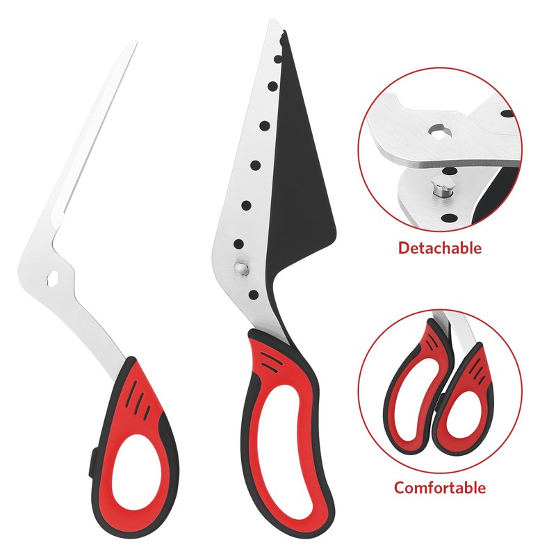 Vutyvve Pizza Scissors with Removable Pizza Spatula, Food Grade Sharp