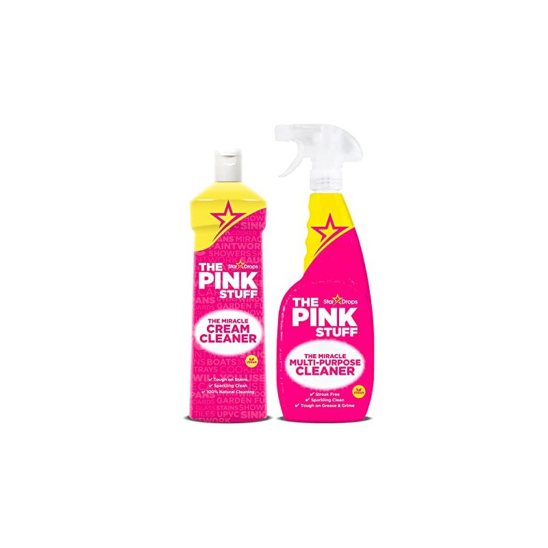 Stardrops The Pink Stuff Multi-Purpose Spray & Cream Cleaner Bundle