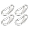 4pcs 100mm Heavy Duty Snap Rope Hook Stainless Steel Spring