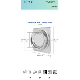 Stainless 6 Inch Backdraft Damper with 2 PCS Ducting Hose Clamps, Stainless Steel Backflow