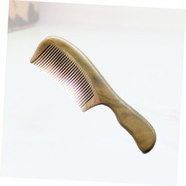 Healeved Natural Green Sandalwood Hair Comb Scalp Massage Comb for Women Ladies with Smooth Close Teeth Design Skin Friendly Hair Care Gift