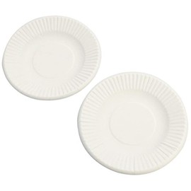 Paperware Paper Plates, 3.5 inches (9 cm), Paper Plates, 300 Sheets (3 Sets of 100) Disposable Tableware, White T4S