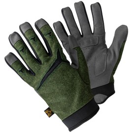 K & S Hunting Gloves Loden Green Men's Unisex Outdoor Sports Nature Photographer Shooting Gloves (Green, 3XL)