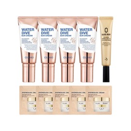 Cellabo Sunscreen Season 2 60g x4 + Black Ruby Eye Cream 30ml + 5 Jas Bare Face Samples / 셀라보 선크림 시즌2 60g x4 + 블랙루비 아이크림 30ml + 쟈스 맨얼굴 샘플5매