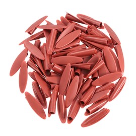 sourcing map 100Pcs Plastic Pocket Hole Plugs, 9mm Slant Hole Caps for Pocket Hole Jig Wood Working Tool Accessories, Red Brown