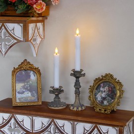 Mavandes Mavandes LED Stabkerzen mit Timerfunktion und Zwei Fernbedienung,19 x 2,2cm 6 Stck Wei? Kunststoff Flammenlose Batteriebetrieben Kerzen,Langanhaltend,Einstellbare Helligkeit