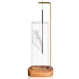 ZOESURE Räucherstäbchenhalter, Holz Räucherstäbchen Halter, Modernes Design Room Décor Räucherstäbchenhalter mit Abnehmbarem Glas Aschefänger, Räucherstäbchen holder für Home Office,Yoga,Meditation