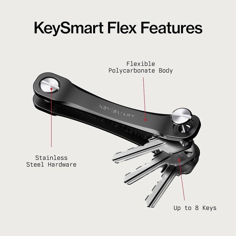 KeySmart Flex - Compact Key Holder and Keychain Organizer