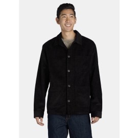 George Men's Corduroy Barn Jacket, Black Soot, Button Down, Size XL (46-48), NWT