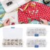 3 Boxes 150pcs Brooch Buttons White Rabbit Head Shape Detachable